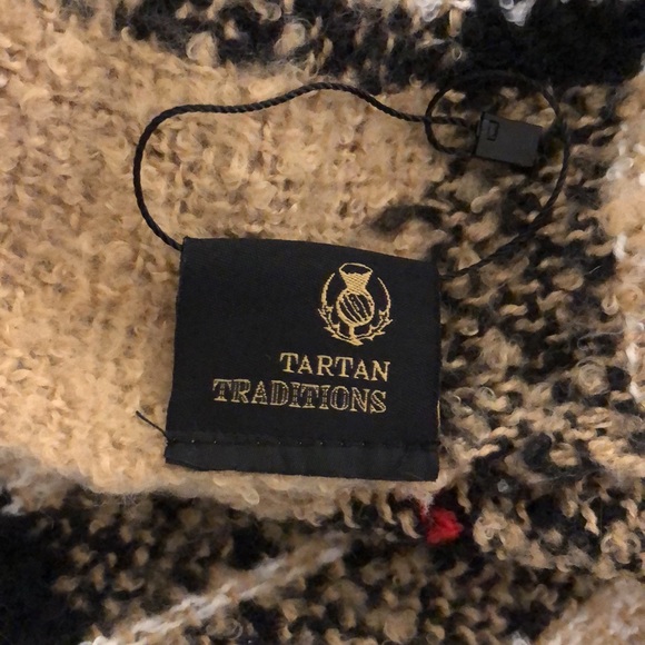 Tan Black & Red Plaid Scarf - Picture 4 of 5